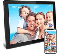 Marco Digital Inteligente 10.1 Pulgadas, Wi-Fi Fotos Digital, Visualización Táctil IPS HD, 16GB Memoria, Función de Rotación Automática, Fácil Configuración para Compartir Fotos y Vídeos, Negro