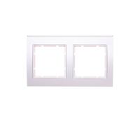 Marco doble Berker B.3 aluminio/blanco 10123904