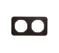Marco doble Berker R.1 negro, brillo 10122145