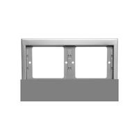 Marco doble horizontal Berker K.5 acero inoxidable 13637004