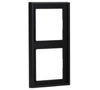 Marco doble LS, color negro mate (referencia: JUNG LS982SWM)