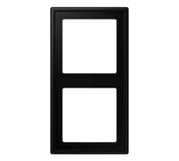 Marco doble LS, color negro mate (referencia: JUNG LS982SWM)