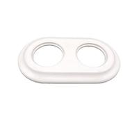 Marco Doble para Empotrar de Porcelana Blanca