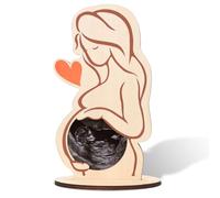 Marco Ecografia Embarazo,19,7cm Marco Fotos Embarazo para Embarazadas, Marco de Fotos con Signo de Corazón de Bebé, Regalo para Mujeres Embarazadas, Esposas, Nuevos Padres