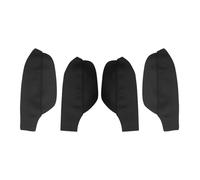 Marco embellecedor 4 Uds. Panel Manija Puerta Interior Cuero Microfibra Cubierta Reposabrazos Embellecedor Repuesto para VW para Tiguan 2008-2012 salpicadero(4xDoor Armrest Black)