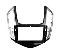 Marco Embellecedor para Radio De 9 Pulgadas para Chevrolet para Cruze 2013, Panel Estéreo Doble DIN, Marco Embellecedor para GPS. Marco Radio de Coche(Gloss Silver Black)