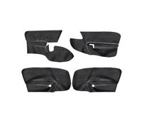 Marco embellecedor Reposabrazos Panel Puerta Interior Coche Cubierta Cuero Ante Negro Solo 4/5 Puertas para VW para Golf 5 V para MK5 para Jetta 2005-2010 salpicadero(Black-White Line)