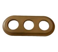 Marco empotrar triple color madera clara, diseño elegante, fácil instalación; ideal para decoración y organizar espacios.