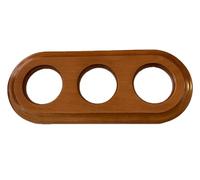 Marco empotrar triple, color madera, diseño elegante y moderno, ideal para decoración interior y realce de imágenes.