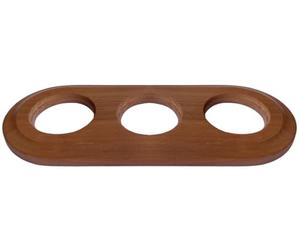 Marco empotrar triple, color madera, diseño elegante y versátil, ideal para decoración de interiores y exhibición de fotografías o arte.