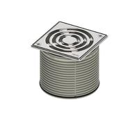 Marco en bruto TECEdrainpoint S 100x100 de acero inoxidable con rejilla de di...