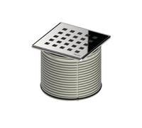 Marco en bruto TECEdrainpoint S 100x100 de acero inoxidable con rejilla de di...