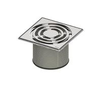 Marco en bruto TECEdrainpoint S 150x150 de acero inoxidable con rejilla de di...