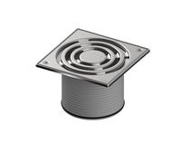 Marco en bruto TECEdrainpoint S 150x150 de acero inoxidable con rejilla de di...