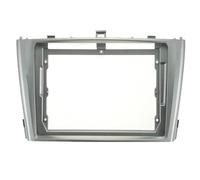 marco fascia radio estéreo Para Toyota Para Avensis 3 2008 2009 2010 2011 2012 2013 2014 2015 Kit Embellecedor Marco Montaje Cable DIN Doble ABS 9 Pulgadas(Marco de cordón plateado)