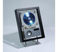 Marco Foto Reproductor CD Multifuncional, Decoración Musical Bluetooth 5.1 6 Modos Luz Salida USB AUX Altavoces Casa Oficina Corredor(Black)