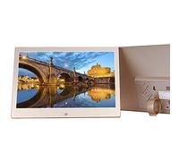 Marco Fotos Digital, álbum electrónico Metal 12 Pulgadas - 1280 x 800 Alta resolución LED Imagen/música/Reproductor vídeo Multimedia con Control Remoto, Soporte USB y Tarjeta SD Mar