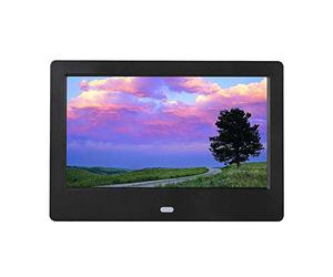 Marco Fotos Digital, Marco Fotos Marco Fotos Digital HD Marco Fotos electrónico Alta resolución 1024x600 Marco Fotos Compatible con reproducción vídeo/Hora/Calendario/Interruptor