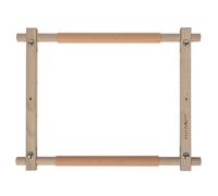 Marco giratorio para tapices Milward - 30,5 x 30,5 cm (12 x 12 pulgadas) con clip para bordado, punto de cruz, bordado y acolchado - Madera de haya