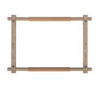 Marco giratorio para tapices Milward - 38,5 x 30,5 cm (15 x 12 pulgadas) con clip para bordado, punto de cruz, bordado y acolchado - Madera de haya