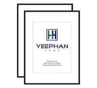 Marco grande A2 negro con parte delantera de plexiglás, marco A2 con soporte para marco A3, marco de fotos de aluminio de metal negro de 59,4 x 42 cm, marco de fotos para montaje en pared, paquete de