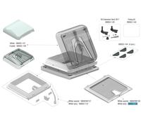 Marco interior fiamma adecuado para el capó de techo vent 28 f - color blanco marfil pieza de recambio fiamma número 98683-139
