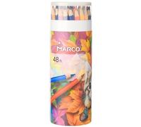 MARCO - Juego de 48 lápices de colores al óleo para adultos y artistas - Puntas afiladas, resistentes a roturas - Calidad premium - Madera de alta calidad - Set para pintar, dibujar, escuela y arte