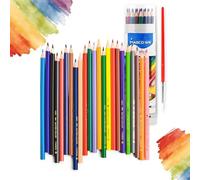 MARCO Lápices de colores para niños, 36 colores solubles en agua, lápices de madera con pincel, ideal para bocetos, ilustraciones y graffiti, Perfectos para principiantes, estudiantes y artistas