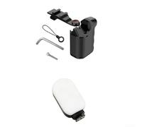 Marco lateral para DJI Action 5 Pro 4 3 Kit de agarre con luz de relleno Jaula ABS para deportes al aire libre Fotografía Vlog Filming 9.2x4.6x6.8cm(Negro)