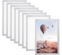 Marco Magnético A4 Autoadhesivo - Pack de 10 Marcos Informativos Magnéticos para Documentos, Marco para Póster DIN A4 Abatible Impermeable Porta Documentos Transparente