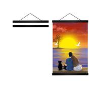 Marco magnético para Colgar póster - Marco de Madera para Colgar pósteres, Impresiones, Fotos, imágenes y Obras de Arte