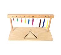 Marco Matemático Juguete Bead Hanger Color Bead Stairs Aprendizaje Numérico Material Educativo en Madera Y Metal Adecuado para Niños de Jar, 1 a 10