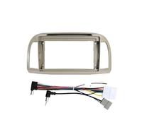 Marco Panel Estéreo para March para Micra K12 2002-2010 Instalación Fascias Radio Coche Marco Tablero 2 Panel DIN Fascia Panel Audio Coche(Frame Cable)