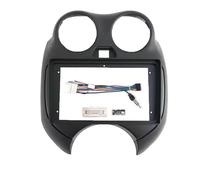 Marco Panel Estéreo para Micra para March K13 2010 2011 2012 2013 Radio Reproductor MP5 Android Panel Carcasa 2 DIN Fascia Tablero Estéreo Panel Audio Coche(with Cable)