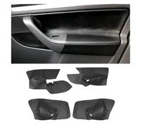Marco Panel LHD-Panel Interior Cuero Microfibra Puerta Coche Cubierta Reposabrazos Pegatina Embellecedora para VW para Golf 5 para Jetta 2005 2006 2007 2008 2009 2010 Decoración Interiores(Grey,Front