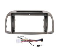 Marco Panel Navegación 9in 2Din ABS Negro - Reemplazo Durable y Estilizado para Micra March K12 2002-2010 - Fácil Instalación, Protección Mejorada (con Cable de alimentación)