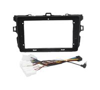 Marco Panel Radio Coche Marco Carcasa Reproductor MP5 Android Radio Fascia 9 Pulgadas, Unidad Principal 2 DIN, Embellecedor Cubierta Tablero Estéreo para Toyota para Corolla(Black Frame Cable)