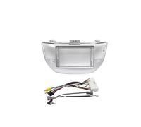 Marco Panel Radio Coche Radio Fascias Android GPS MP5 Reproductor Estéreo 2 DIN Unidad Principal Panel Instalación Marco Tablero para Hyundai para Tucson (9 Pulgadas)(FrameCable SilverLHD)