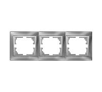 MARCO PARA 3 ELEMENTOS HORIZONTAL PLATA 225X81X10MM S.EUROPA SOLERA