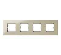 Marco para 4 elementos en color marfil, compatible con sistema eléctrico, ideal para instalaciones domésticas y proyectos de diseño interior.