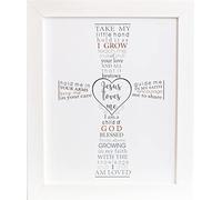 Marco para bautismo o bautizo de Jesús me ama para el abuelo, White Frame
