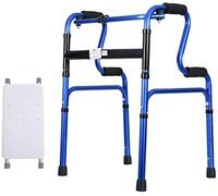Marco para caminar 8 archivos de ajuste aleación de aluminio para ancianos y enfermos 4 pies muletas marco para caminar (Color: azul) Estrella de la luz