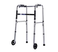 Marco para caminar, andador plegable con 2 ruedas, marco de ayuda a la movilidad para caminar, ligero y ajustable en altura, reposabrazos para ancianos, adultos, estrella de luz bariátrica