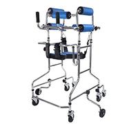 Marco para caminar asistido, plegable, ligero, con soporte para brazo, altura ajustable, marco móvil, aleación de aluminio, soporte médico vertical de rehabilitación de cuatro patas, refuerzo doble