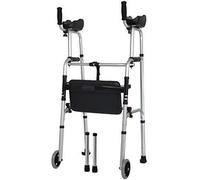 Marco Para Caminar Ayuda A La Movilidad Andador Con Ruedas Carrito De Compras Plegable Cochecito Scooter Portátil Reposabrazos Ligero Con Asiento 2 Ruedas Utilizadas Para Personas Mayores El Doble De