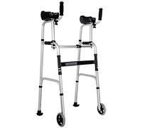 Marco para caminar ayuda a la movilidad de las extremidades inferiores, entrenador para ancianos discapacitados, andadores estándar plegables de aluminio (color: A) estrella de luz