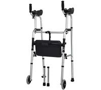 Marco para caminar ayuda a la movilidad de las extremidades inferiores entrenador para personas mayores discapacitadas Caminantes estándar plegables de aluminio (Color: B) Estrella de luz