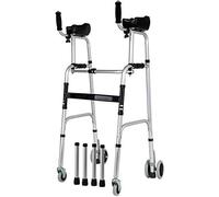 Marco para caminar ayuda a la movilidad de las extremidades inferiores entrenador para personas mayores discapacitadas Caminantes estándar plegables de aluminio (Color: C) Estrella de luz