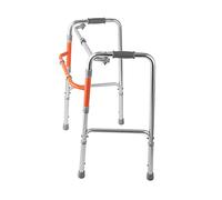 Marco para caminar, ayuda de movilidad de aluminio ligero, marco geriátrico plegable, altura ajustable, reposabrazos de bastón de cuatro patas para adultos mayores, discapacitados bariátricos