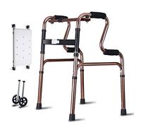 Marco para caminar con rueda de secadora con asiento y ruedas, marco de aleación de aluminio grueso para rehabilitación, marco auxiliar para caminar para ancianos, altura ajustable, estrella de luz